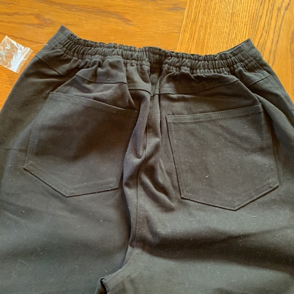 Quacker Factory Black Jeans with Rhinestone & Sequin Trim at Hems - Picture 7 of 7